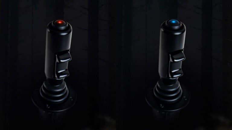 The C15 joystick with a LED button